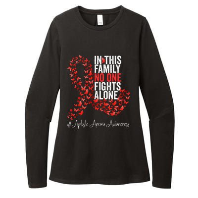 Aplastic Anemia Awareness Month Red Ribbon Womens CVC Long Sleeve Shirt