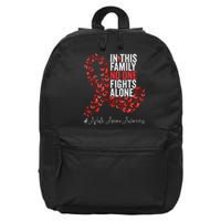 Aplastic Anemia Awareness Month Red Ribbon 16 in Basic Backpack