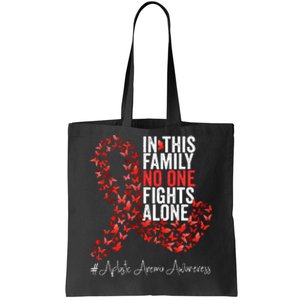 Aplastic Anemia Awareness Month Red Ribbon Tote Bag