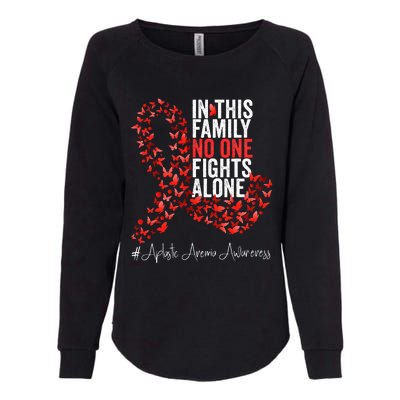 Aplastic Anemia Awareness Month Red Ribbon Womens California Wash Sweatshirt