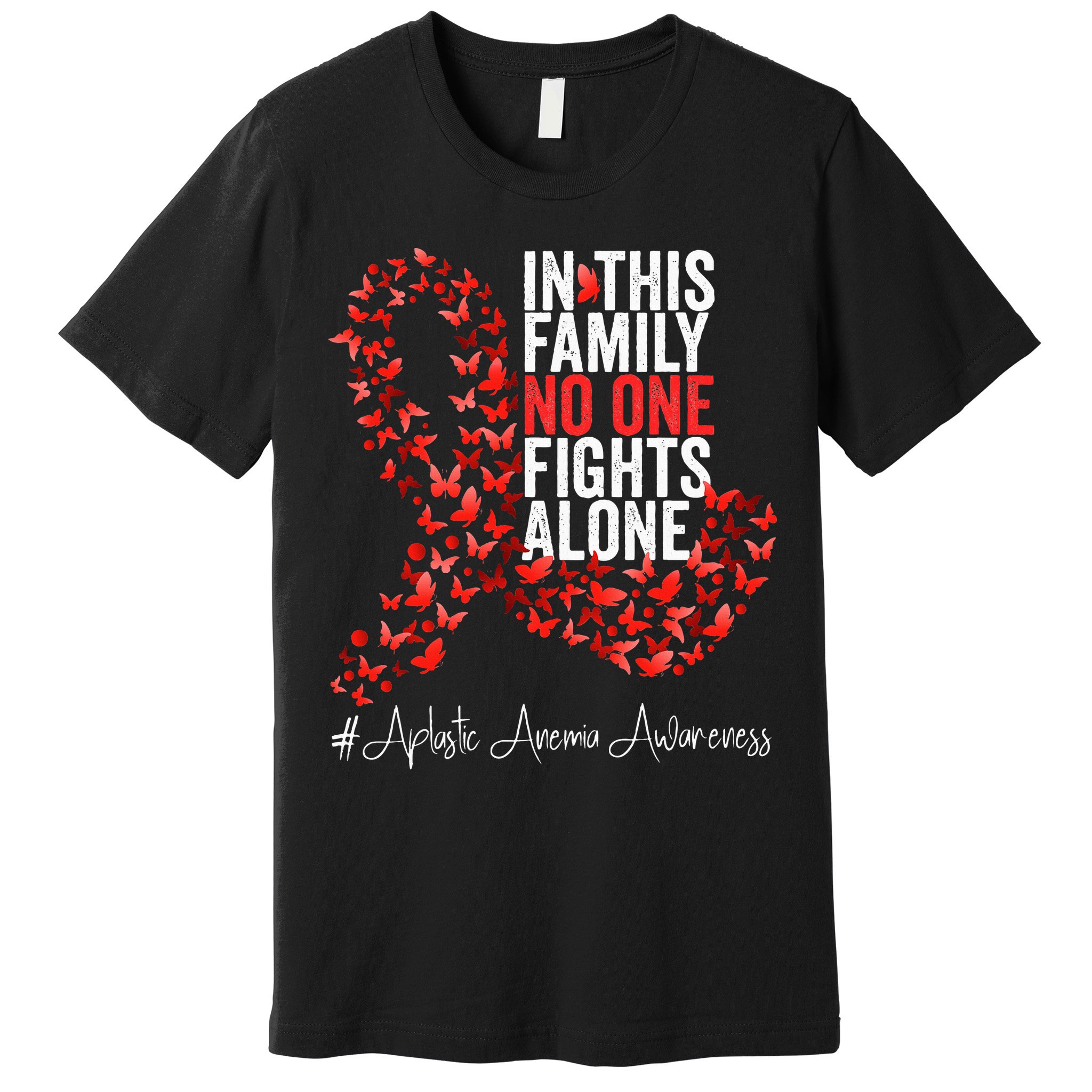 Aplastic Anemia Awareness Month Red Ribbon Premium T-Shirt