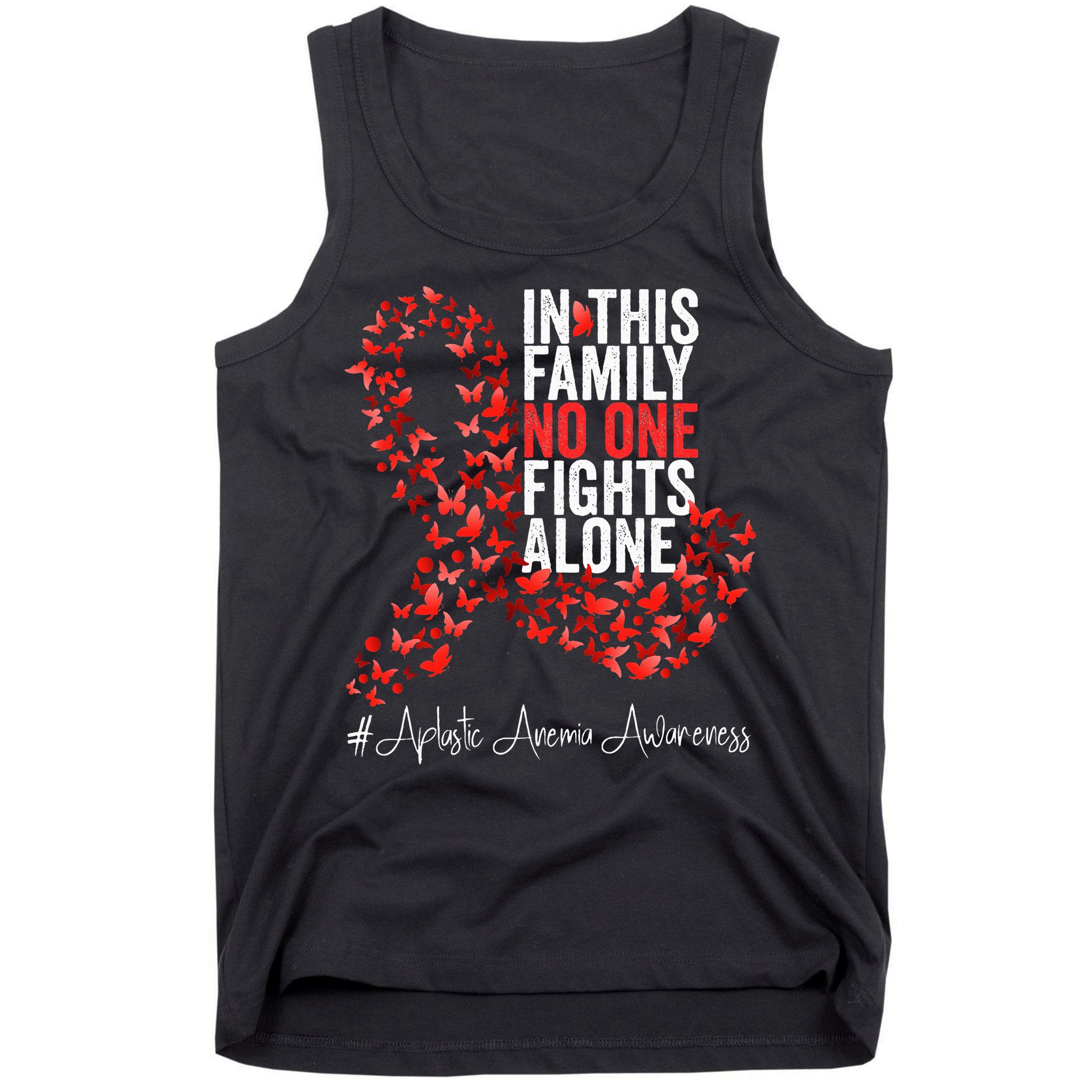 Aplastic Anemia Awareness Month Red Ribbon Tank Top