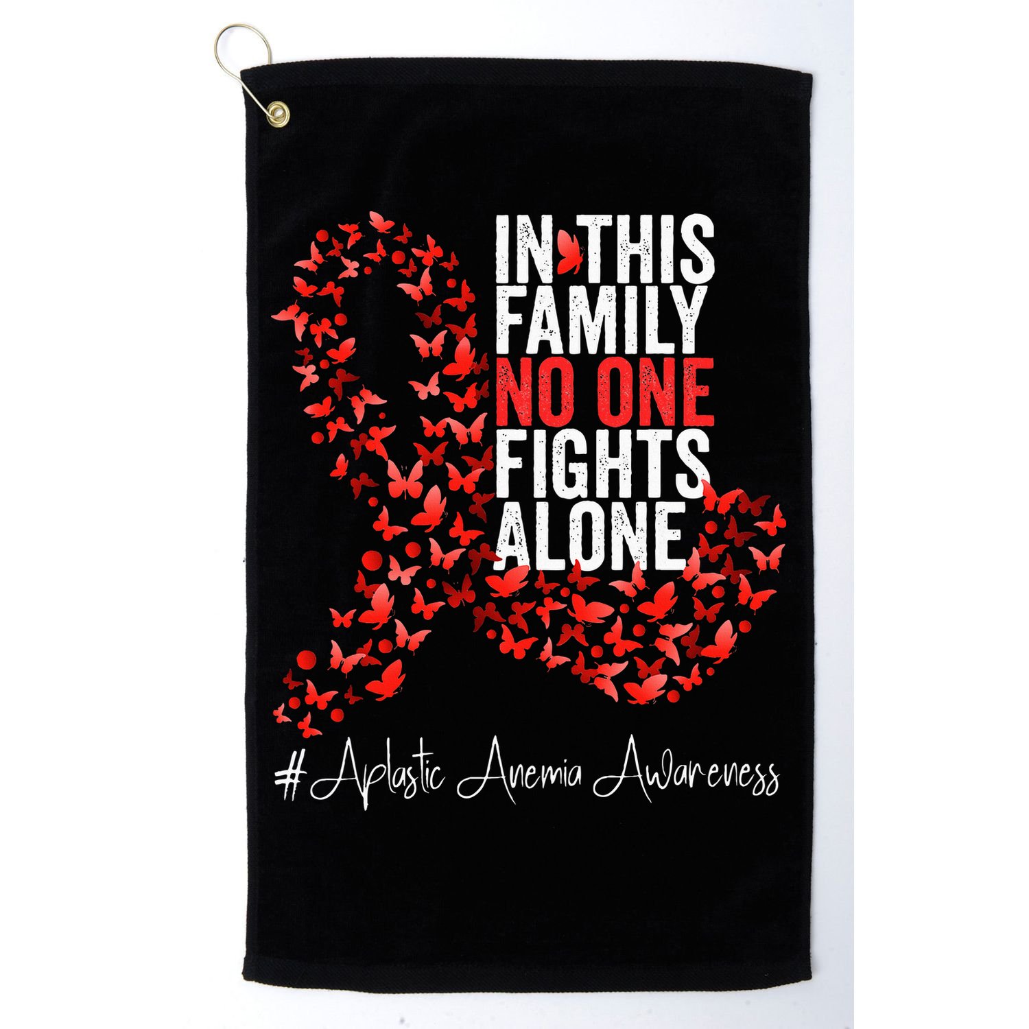 Aplastic Anemia Awareness Month Red Ribbon Golf Towel