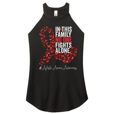 Aplastic Anemia Awareness Month Red Ribbon Women’s Perfect Tri Rocker Tank