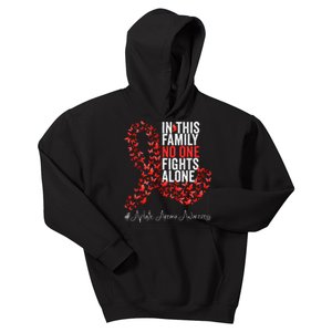 Aplastic Anemia Awareness Month Red Ribbon Kids Hoodie