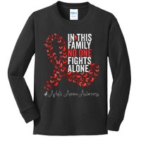 Aplastic Anemia Awareness Month Red Ribbon Kids Long Sleeve Shirt