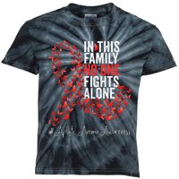 Aplastic Anemia Awareness Month Red Ribbon Kids Tie-Dye T-Shirt