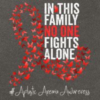 Aplastic Anemia Awareness Month Red Ribbon Cotton Canvas Backpack