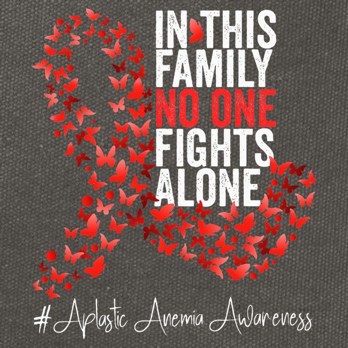 Aplastic Anemia Awareness Month Red Ribbon Cotton Canvas Backpack