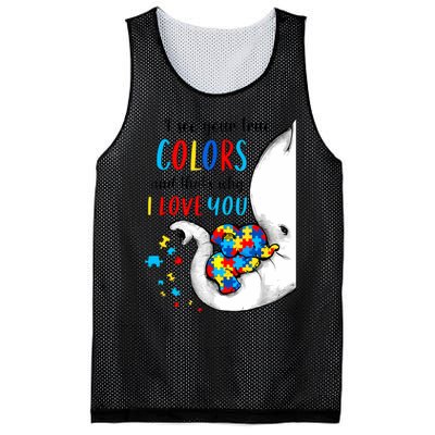 Autism Awareness Acceptance I See Your True Colors Mesh Reversible Basketball Jersey Tank