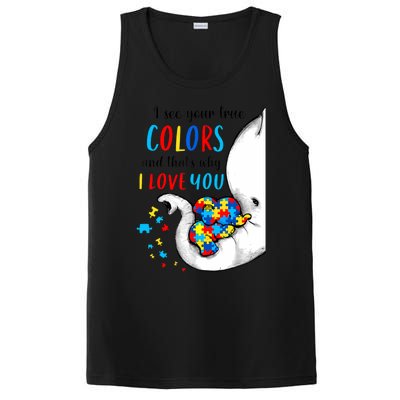 Autism Awareness Acceptance I See Your True Colors PosiCharge Competitor Tank