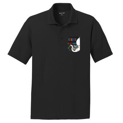 Autism Awareness Acceptance I See Your True Colors PosiCharge RacerMesh Polo