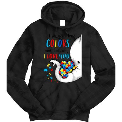 Autism Awareness Acceptance I See Your True Colors Tie Dye Hoodie