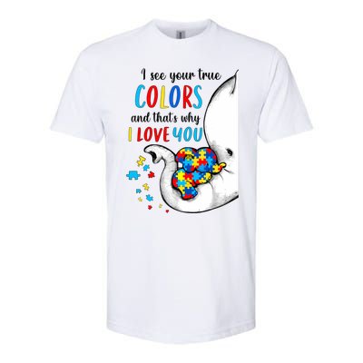 Autism Awareness Acceptance I See Your True Colors Softstyle CVC T-Shirt