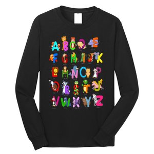 Alphabet Animal ABCs Learning Kindergarten School Teacher Long Sleeve Shirt