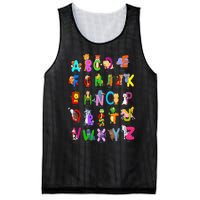 Alphabet Animal ABCs Learning Kindergarten School Teacher Mesh Reversible Basketball Jersey Tank