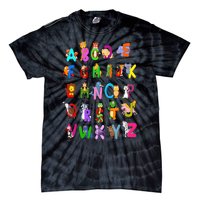 Alphabet Animal ABCs Learning Kindergarten School Teacher Tie-Dye T-Shirt