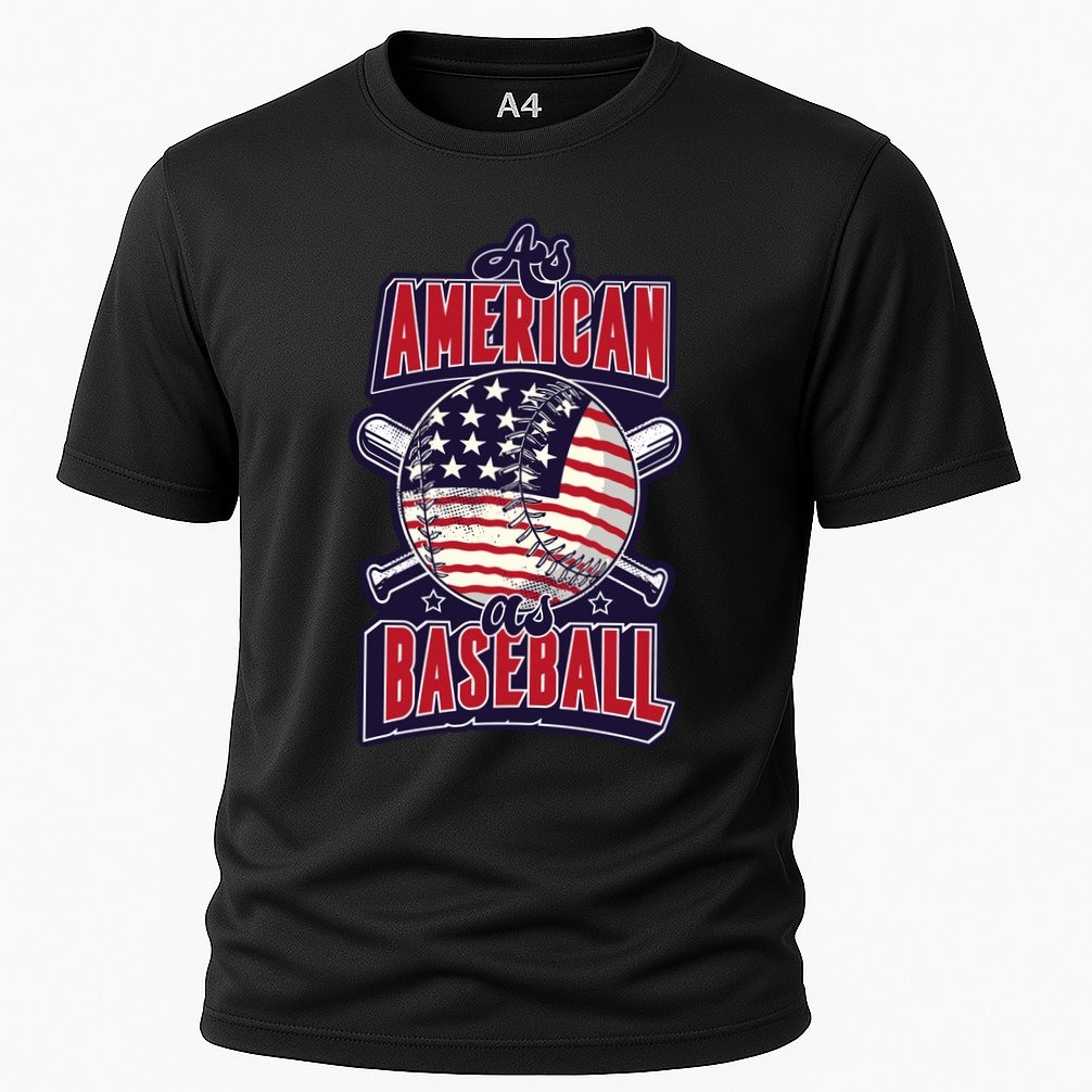 As American As Baseball Cooling Performance Crew T-Shirt