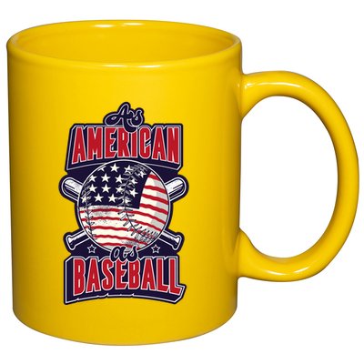 As American As Baseball 11oz C Handle Ceramic Mug