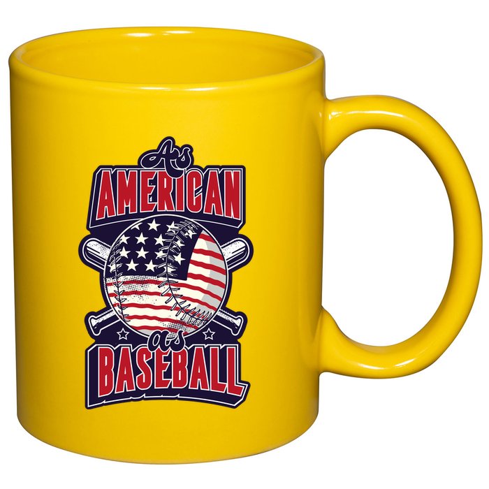 As American As Baseball 11oz C Handle Ceramic Mug