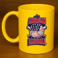 As American As Baseball 11oz C Handle Ceramic Mug