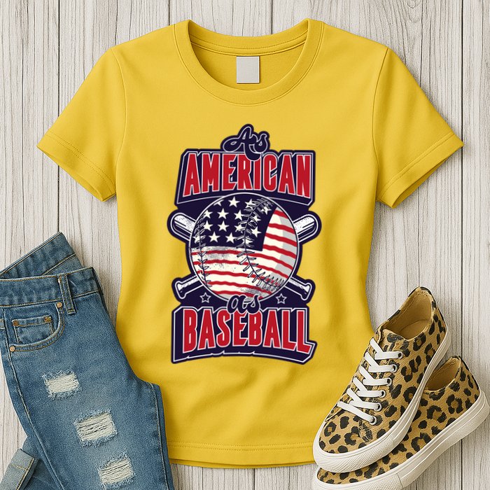 As American As Baseball Womens T-Shirt