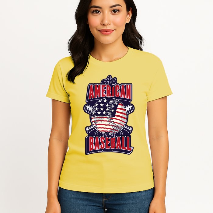 As American As Baseball Womens T-Shirt