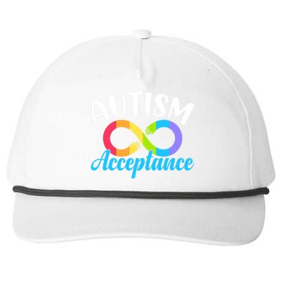 Autism Awareness Autism Red Instead Infinity Acceptance Snapback Five-Panel Rope Hat