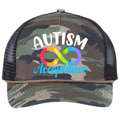 Autism Awareness Autism Red Instead Infinity Acceptance Retro Rope Trucker Hat Cap