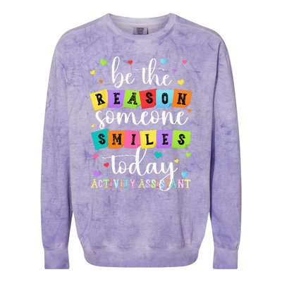 Activity Assistant Appreciation Activity Professional Week Colorblast Crewneck Sweatshirt