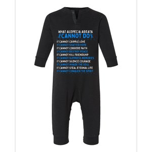 Alopecia Areata Awareness Movement Fighter Warrior Ribbon Infant Fleece One Piece