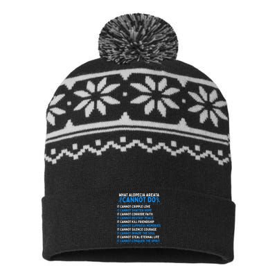 Alopecia Areata Awareness Movement Fighter Warrior Ribbon USA-Made Snowflake Beanie