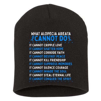 Alopecia Areata Awareness Movement Fighter Warrior Ribbon Short Acrylic Beanie