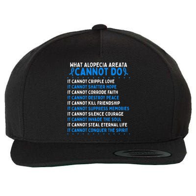 Alopecia Areata Awareness Movement Fighter Warrior Ribbon Wool Snapback Cap