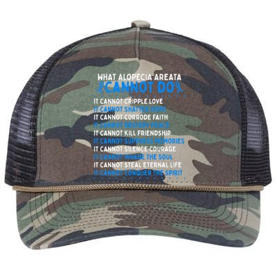 Alopecia Areata Awareness Movement Fighter Warrior Ribbon Retro Rope Trucker Hat Cap