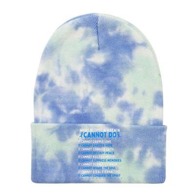 Alopecia Areata Awareness Movement Fighter Warrior Ribbon Tie Dye 12in Knit Beanie