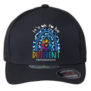 Autism Awareness Acceptance Its Ok To Be Different Funny Gift Flexfit Unipanel Trucker Cap