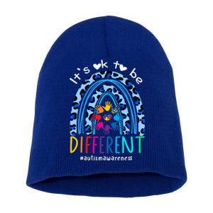 Autism Awareness Acceptance Its Ok To Be Different Funny Gift Short Acrylic Beanie