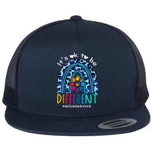 Autism Awareness Acceptance Its Ok To Be Different Funny Gift Flat Bill Trucker Hat