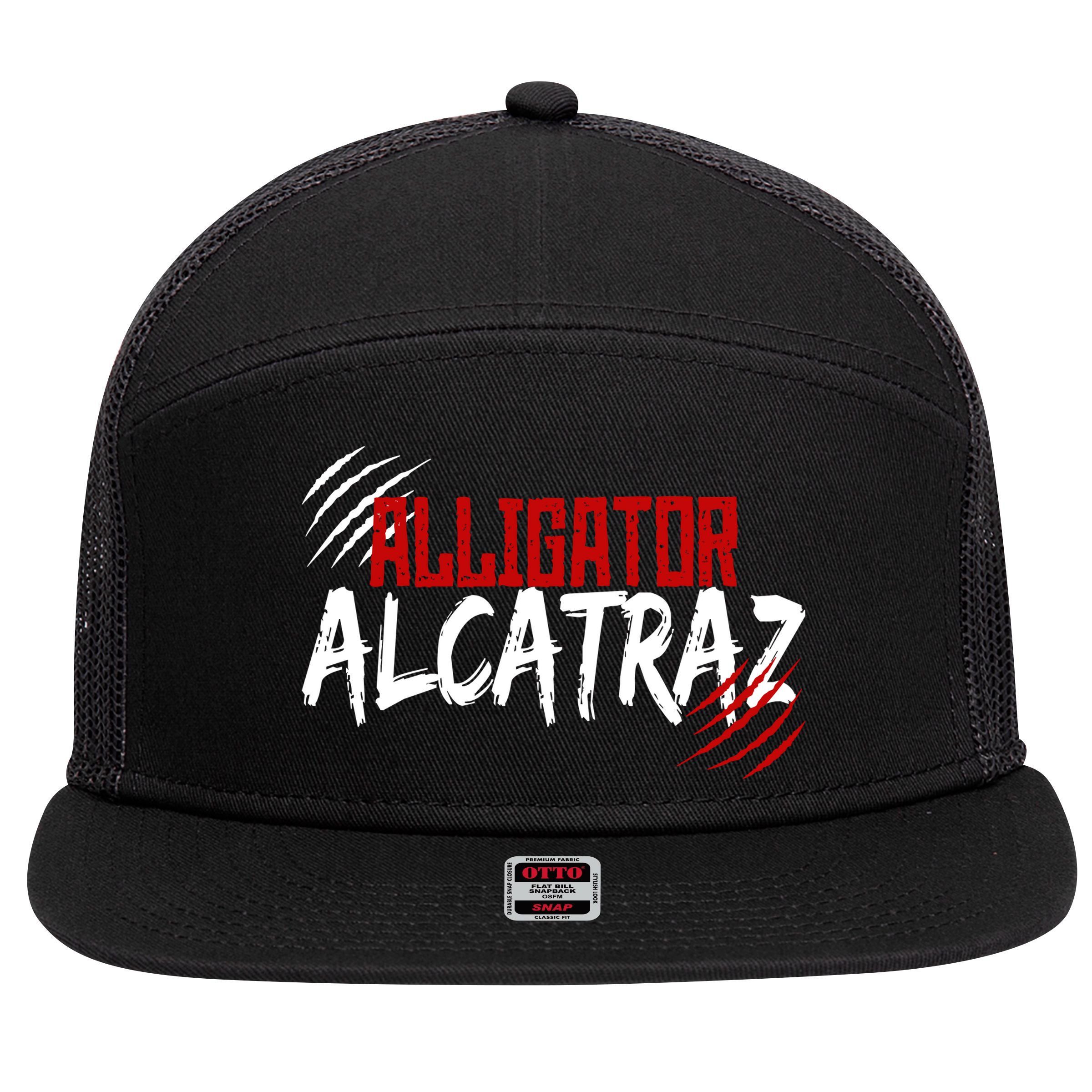 Alligator Alcatraz 7 Panel Mesh Trucker Snapback Hat
