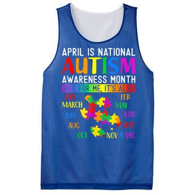 Autism Awareness - April is National Autism Awareness Month Mesh Reversible Basketball Jersey Tank