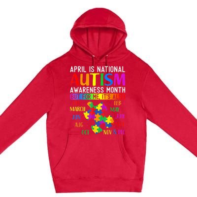 Autism Awareness - April is National Autism Awareness Month Premium Pullover Hoodie