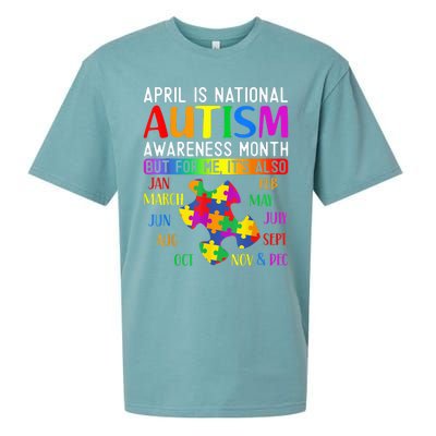 Autism Awareness - April is National Autism Awareness Month Sueded Cloud Jersey T-Shirt