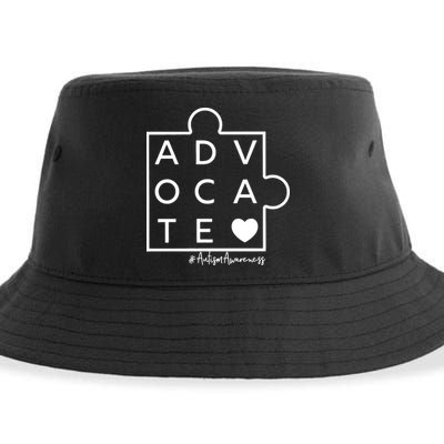 Advocate Autism Awareness Advocate Autism Support Accept Adapt Sustainable Bucket Hat