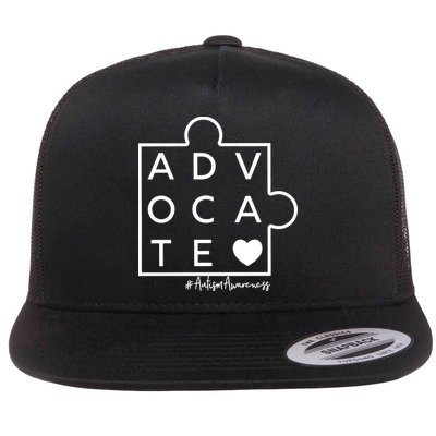 Advocate Autism Awareness Advocate Autism Support Accept Adapt Flatbill Hat