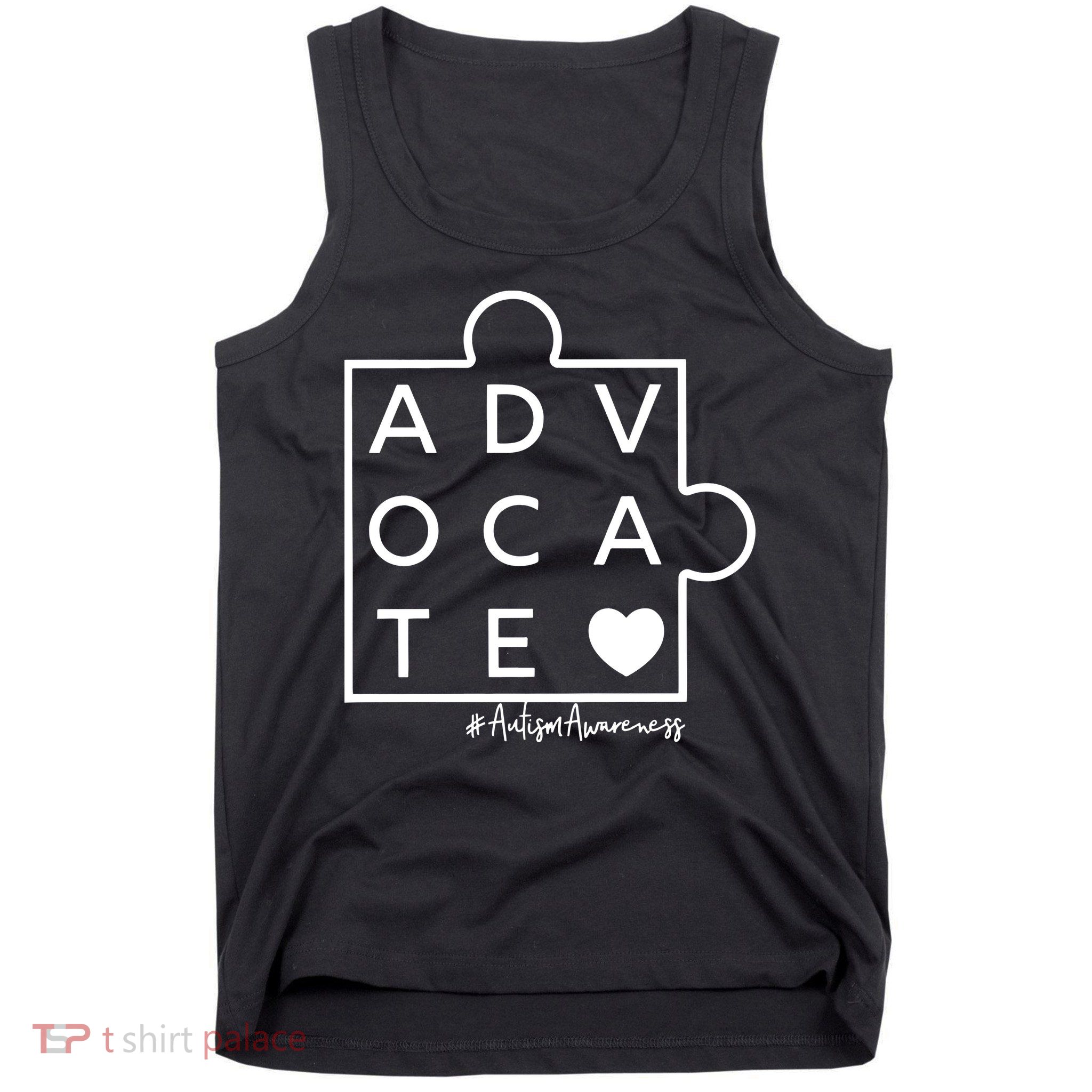 Advocate Autism Awareness Advocate Autism Support Accept Adapt Tank Top