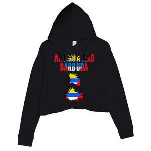 Antiguan Antigua And Barbuda Country Map Flag Crop Fleece Hoodie