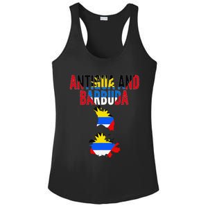 Antiguan Antigua And Barbuda Country Map Flag Ladies PosiCharge Competitor Racerback Tank