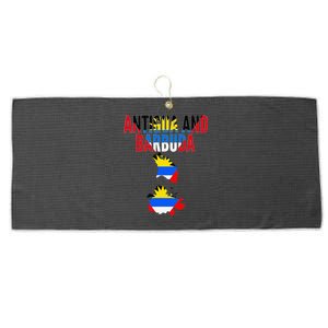 Antiguan Antigua And Barbuda Country Map Flag Large Microfiber Waffle Golf Towel