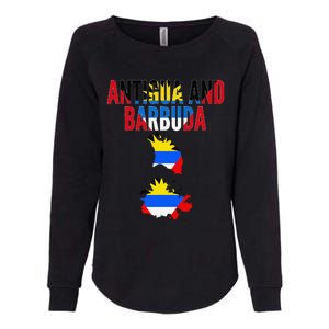 Antiguan Antigua And Barbuda Country Map Flag Womens California Wash Sweatshirt